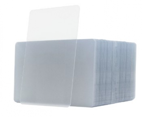 PVC1-CLMS -  Cartes PVC Transparentes Givrées avec Finition Mate