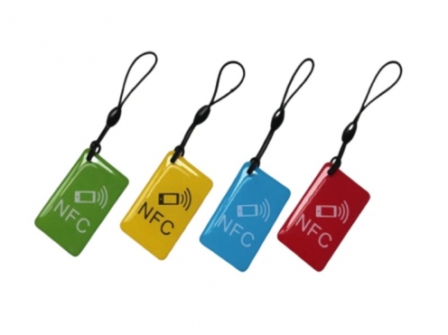 Porte-Clés RFID - Époxy 50x30 mm - Perforé avec Élastique - Lot de 600