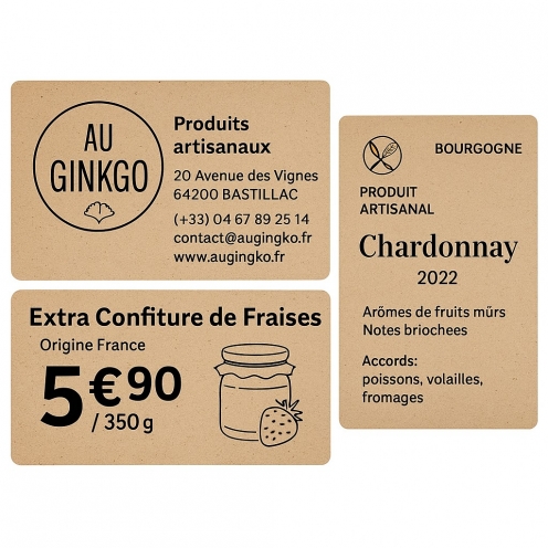 Lot de 100 cartes à imprimer en PLA/Bois haute qualité - Vue 2