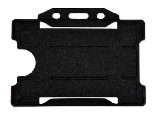 1455763 - Porte-badge Noir en plastique biodégradable pour 1 carte (lot de 100)