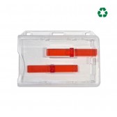 Porte-badge extraction facile pour 2 cartes (lot de 100) - horizontal