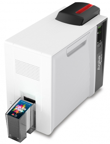 AG1-0001 - Evolis Agilia Simplex Expert - Imprimante Retransfert Simple Face - Vue 3