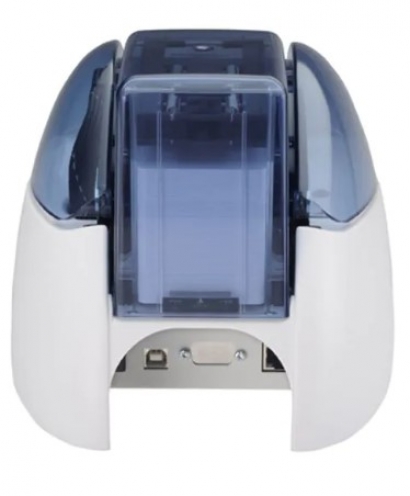 TTR201BBH-00HS - Evolis Tattoo2 RW, 1 face, 12 pts/mm (300 dpi), USB, Ethernet, sans contact, blanc, bleu - Vue 2