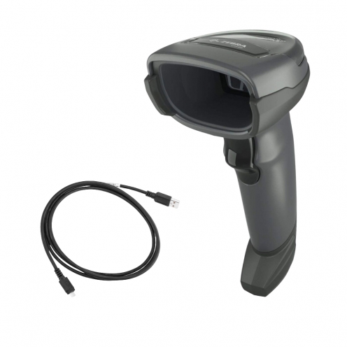 Lecteur codes-barres Zebra DS4608,  Filaire 2D, SR,  RS232, noir, en kit (USB) - Vue 2